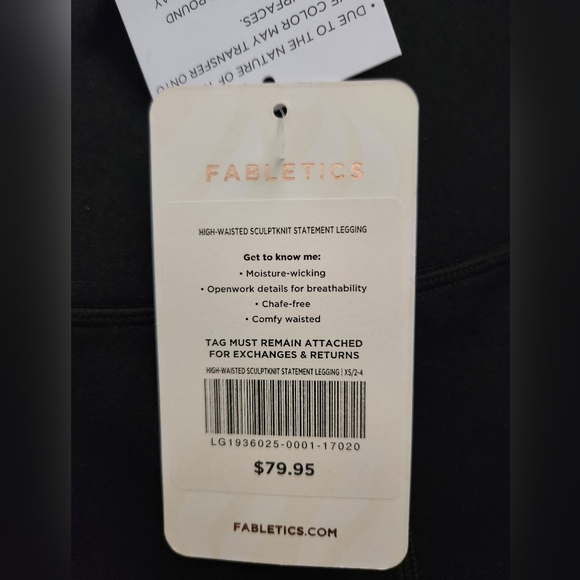 Nwt Fabletics High-Waisted Sculptknit Statement Legging - Picture 5 of 12
